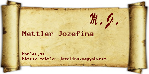 Mettler Jozefina névjegykártya